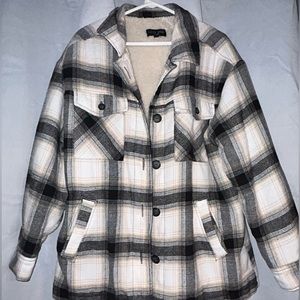 flannel fuzzy coat